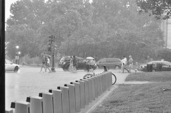 Chuva em Washington DC, capital dos Estados Unidos